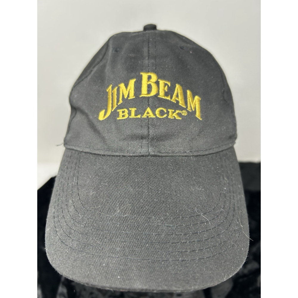 Jim Beam Black Extra Bourbon Whiskey Hat Cap Drink Smart Seal On Side Adjustable